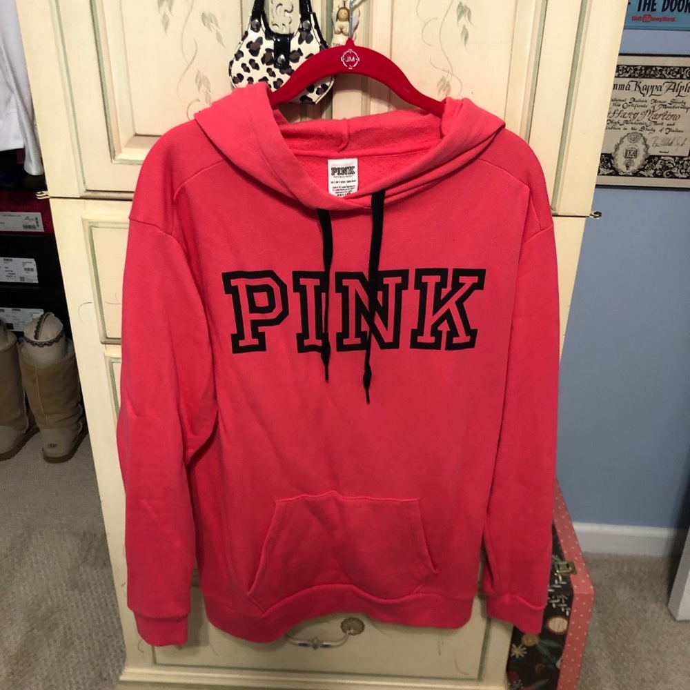 PINK oversized pink/red hoodie